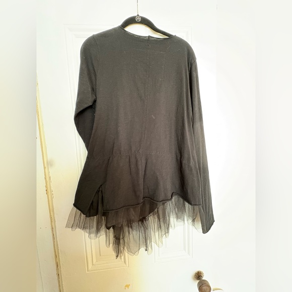 Rundholz black label NWT tulle trimmed black shirt - Picture 5 of 8